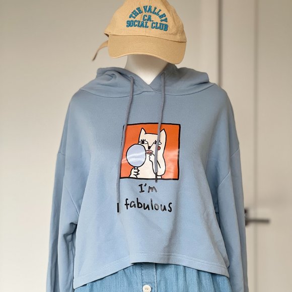 Cute Baby Blue Hoodie PROB - Picture 1 of 7